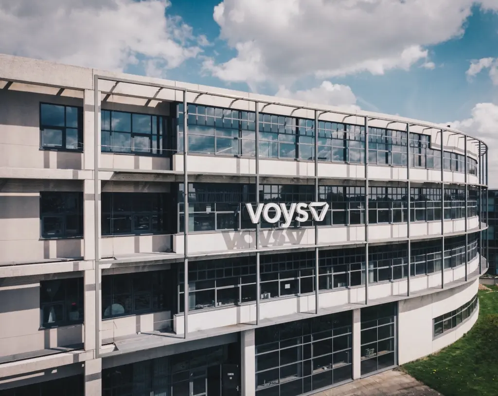 Voys head office in the Netherlands outside aerial shot