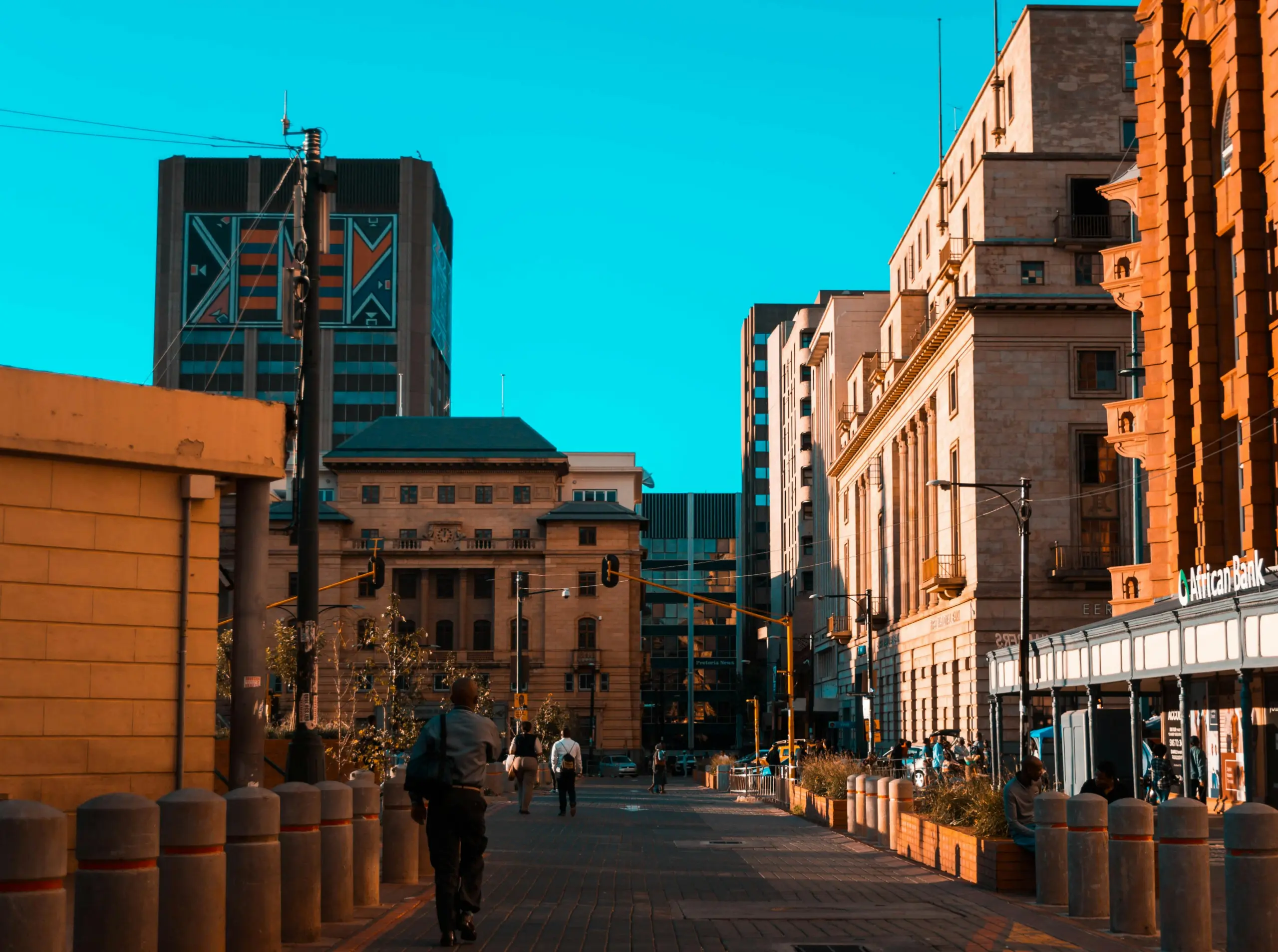 Image of Maboneng precint city Johanessburg early in the morning